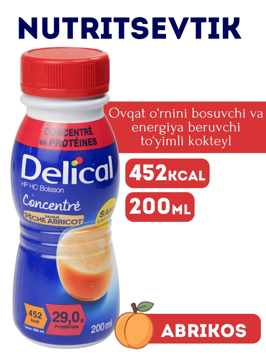 Delical Abrikos 200ml