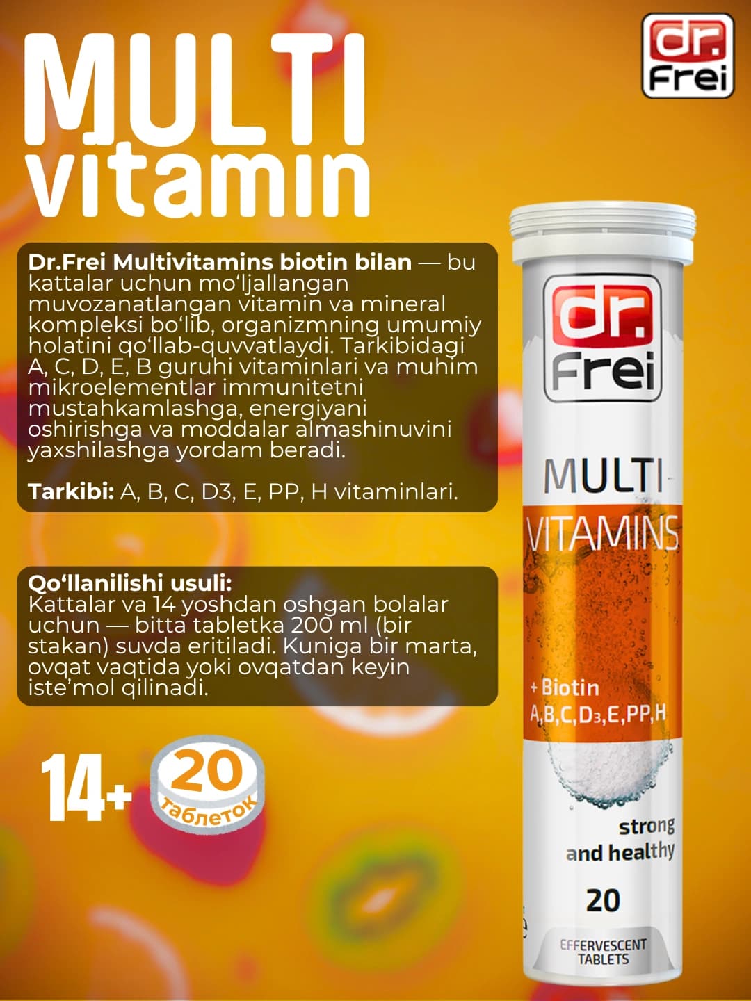 Dr. Frei Multivitamins + Biotin 20